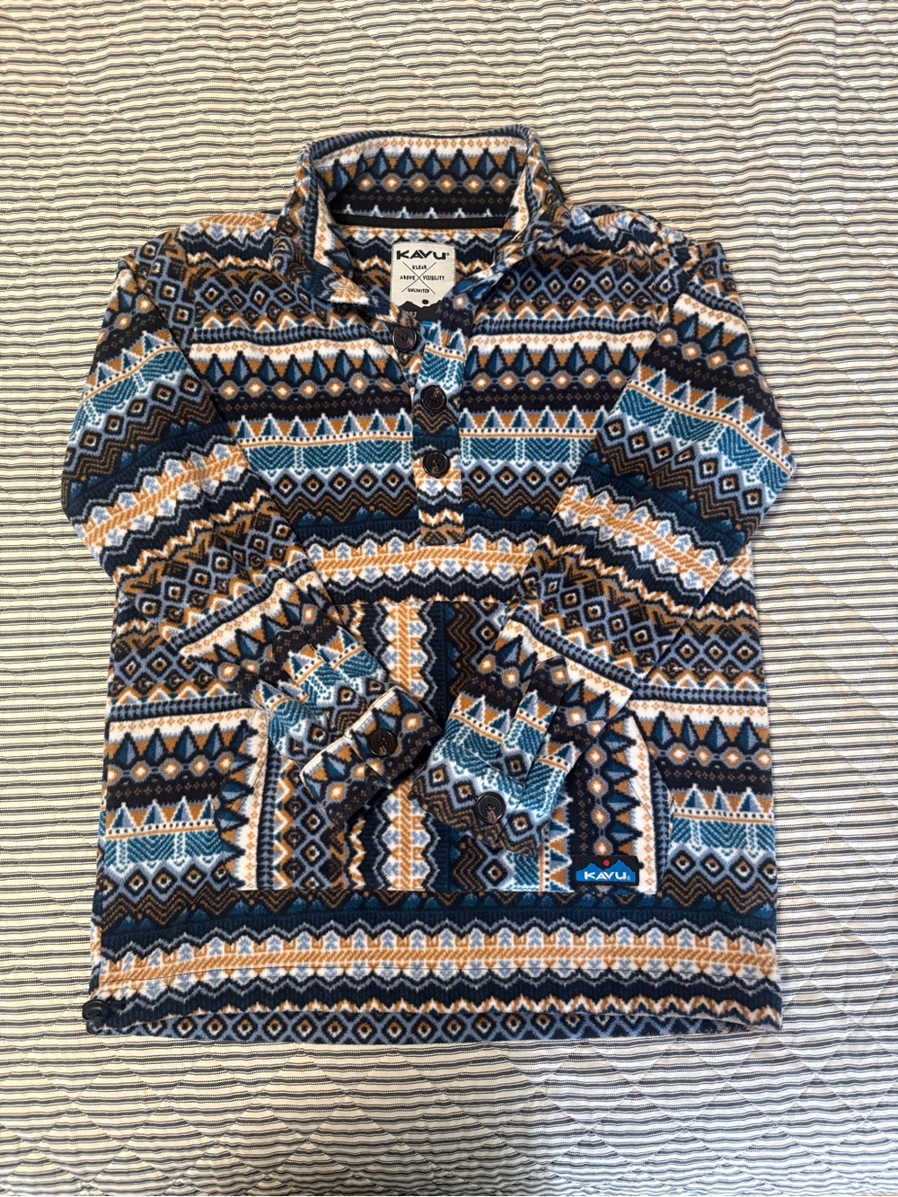 KAVU Geometric Fleece Pullover
